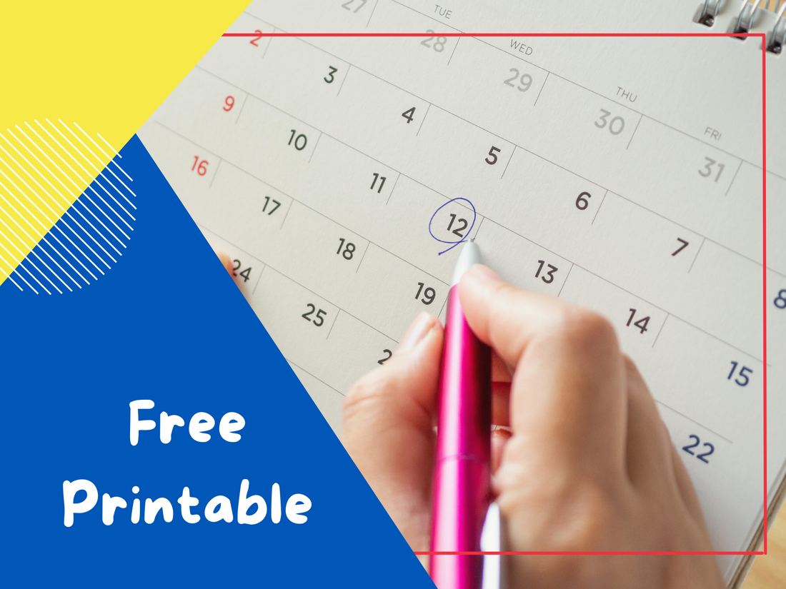 Minimal Calendar Printable