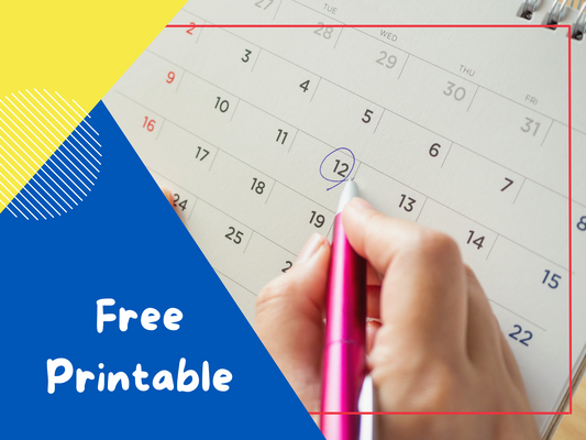 Minimal Calendar Printable