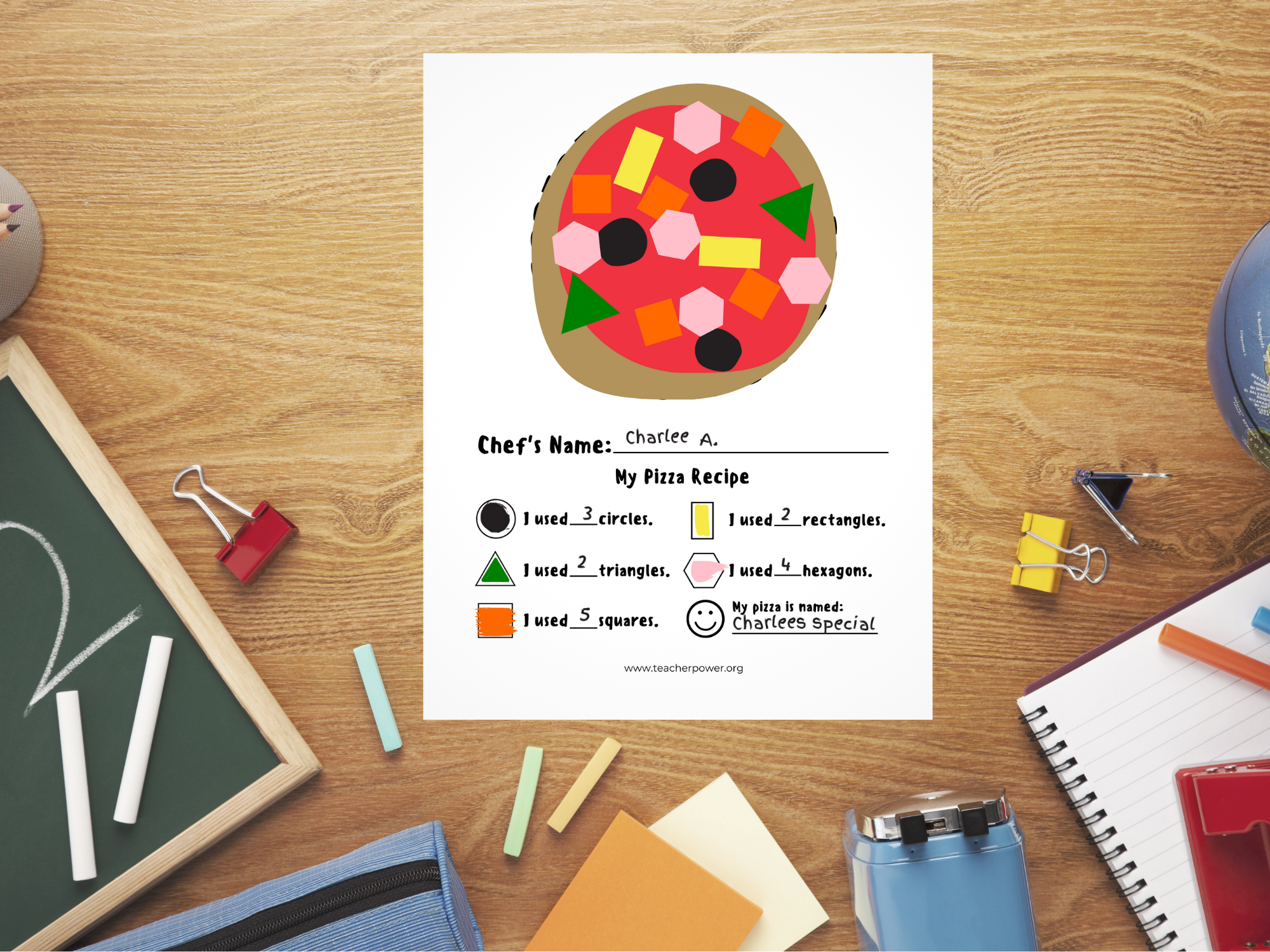 State Chef Shape Shape Chef Activity – Teacher Power