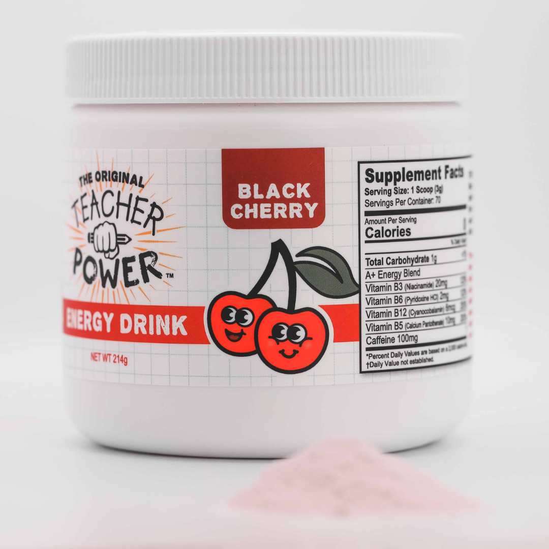 Teacher Power Black Cherry Energy Drink
